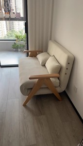 可折叠两用沙发床单人沙发椅子小户型阳台客厅实木懒人沙发多功能