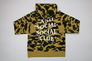 BAPE X ASSC 联名限量 黄迷彩套头卫衣