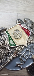 全新墨西哥国徽机车风格，复古金属皮带扣。全金属+彩色珐琅工艺