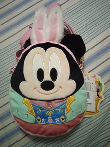 现货！现货！上海迪士尼乐园2019年春日米奇米妮双面小背包，