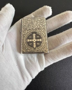 Zippo/之宝打火机  Zippo纯银康斯坦丁 白铜镀银盔