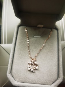 新加坡CHOMEL 项链女乱花珍珠纯银设计冷淡风生日礼物（全