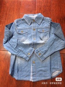 外贸ZARA kids 中童大童童装牛仔衫薄款