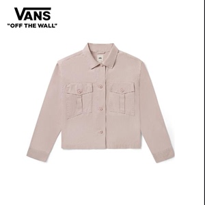 Vans 范斯2023春季女子运动休闲工装夹克粉色外套茄克V