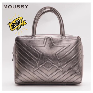 MOUSSY  新品纯色时尚五角星手提包单件包女 全新闲置