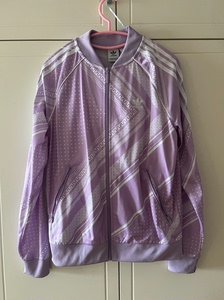 三叶草运动服一套，紫色，全新带吊牌，美国代购，衣服S码，裤子