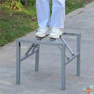 黑/灰 正方形可折叠架子桌腿支架方桌子架折叠餐桌脚架金属桌子腿