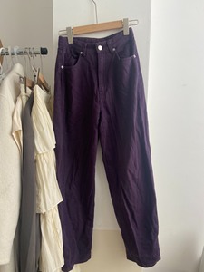 HM紫色牛仔裤