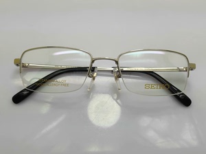 精工眼镜架全新正品，HT01077银色，包邮送盒子，可配镜片