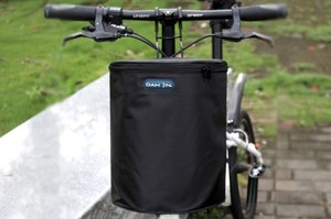 大行双层加厚（长款）折叠自行车筐防水帆布前置单车篮子