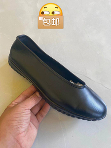 老北京圆口牛皮爸爸鞋中国复古风轻便舒适老人头鞋透气一脚蹬男鞋