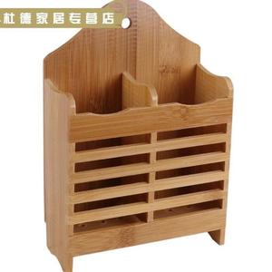 装筷子挂墙壁筷篮子厨房家用筷兜家用壁挂式竹制筷笼筷子筒盒