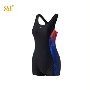 361女专业泳衣，保守显瘦无袖连体平角款，尺码xxl，参考体