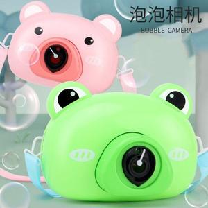 电动泡泡机卡通自动照相机音乐泡泡相机小猪青蛙熊儿童玩具