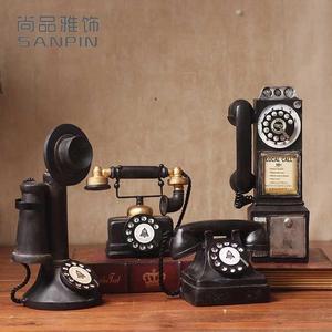 复古民国上海装饰品老式摆件手摇电话机古董怀旧物件电影摄影道具