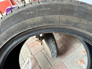 路航轮胎，尺寸 215-55-17   自家车23年轮胎，上