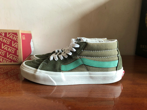 VANS SK8-MID中帮绿色板鞋 正品保证