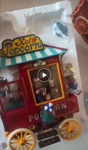 enesco 小老鼠爆米花机爆米花贩卖机绝版音乐盒 中古玩具