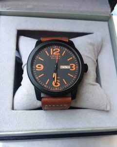 西铁城手表，光动能男士手表  BM8475-26橙色手表