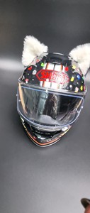 SHOEI 摩托车头盔 全盔，双镜片，内置黑镜。