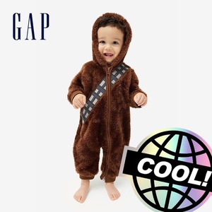 Gap星球大战联名婴儿抓绒连体衣秋冬童装爬服。衣服背面印字C