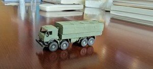 1/144 俄罗斯卡玛兹6350卡车，俄军绿色涂装成品模型，
