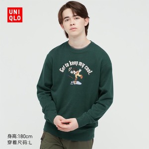 Uniqlo/优衣库 米奇卫衣 男女可穿 L码 墨绿色 全新
