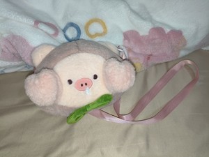 全新粉色猪猪挎包Lolita包包零钱包萌妹风软妹风包可爱动物