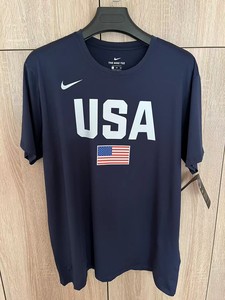 全新FIBA奥运会世锦赛美国队训练出场服短袖球衣t恤，速干弹