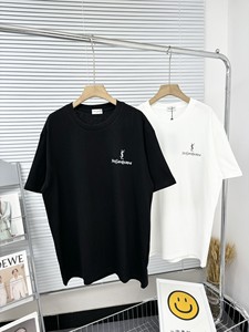 YSL/圣罗兰经典印花logo字母半袖男女同款圆领短袖t恤