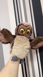 包邮出IKEA/宜家绝版正品猫头鹰手偶瓦林尤格拉儿童毛绒玩具
