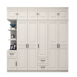 欧式大衣柜组合柜子 门数量：3门 风格：欧式 门数量：5门