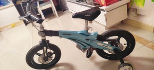兰Q儿童自行车14寸伸缩款镁合金3-9岁童车，虽然是14寸，
