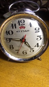 八十年代山东烟台产METSKO机械小闹钟，产量少，全铜机芯，