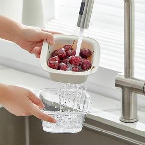 双层洗水果沥水篮厨房家用新款客厅淋水篮精致小果盘