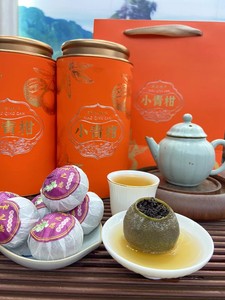 正宗新会宫廷级8年普洱茶纯料，七月小青柑生晒工艺茶。口感醇正