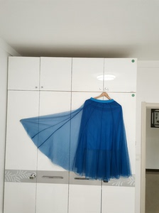 天蓝色网纱半身裙，便宜出