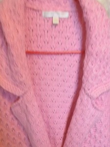 粉红色毛衣中长款外搭开衫女外套，全新，随意，休闲款，衣服多穿