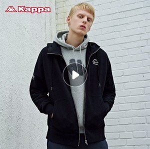 KAPPA卡帕男卫衣休闲针织开衫帽衫高领外套|K0852MK