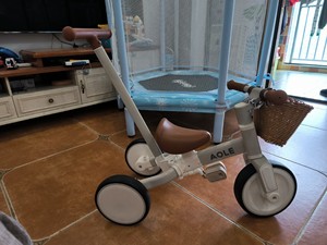 澳乐儿童三轮车自行车脚踏车遛娃神器可推可骑1-2-3岁宝宝平