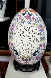 特卖包邮景德镇陶瓷器镂空小花瓶摆件客厅摆件福气彩蛋