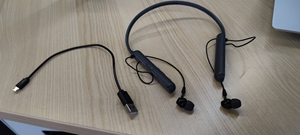 索尼WIC400蓝牙耳机，带充电线。