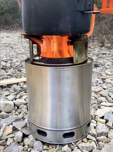 柴火炉户外便携式野餐炉具二次燃烧柴气炉野炊环保不锈钢柴火炉