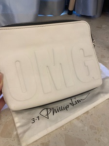 31philliplim正品 真皮黑白色手包/OMG/钱包/