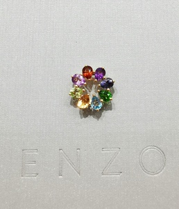 ENZO彩虹系列吊坠，18K黄金镶天然彩色宝石，原价3999