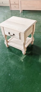全实木白茬美式床头柜 散装的 水曲柳材质（偏远地区不包邮）
