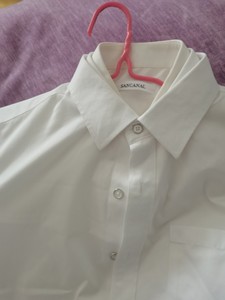 圣凯诺商务休闲41码白衬衫短袖衬衫纯棉正装衬衣四季男士短袖衬