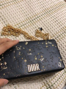 正品 dior 全新 改造好的Dior星空版口红包，链条和配