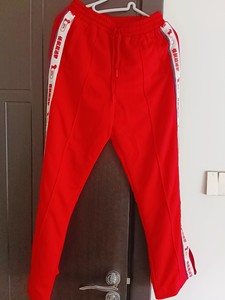 全新太平鸟红色运动裤，L码