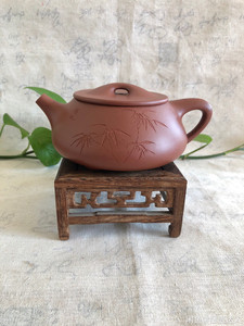 紫砂壶，景州石瓢，张恒第一批全手工制作的，壶把上有刻字，张恒